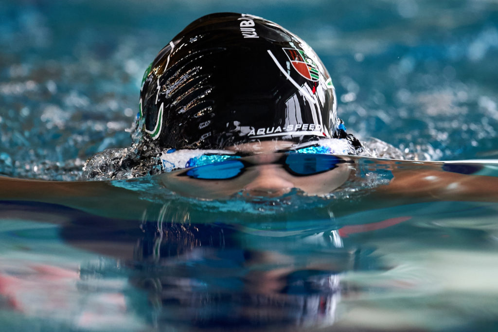 Ozarow Mazowiecki, Poland - 2016 December 08: Swimming Competition for the Cup of Mayor of Ozarow Mazowiecki at Municipal Sports and Recreation Hall on December 08, 2016 in Ozarow Mazowiecki, Poland. Adam Nurkiewicz declares that he has no rights to the image of people at the photographs of his authorship. Picture also available in RAW (NEF) or TIFF format on special request. Any editorial, commercial or promotional use requires written permission from the author of image. Mandatory credit: Photo by © Adam Nurkiewicz / Mediasport