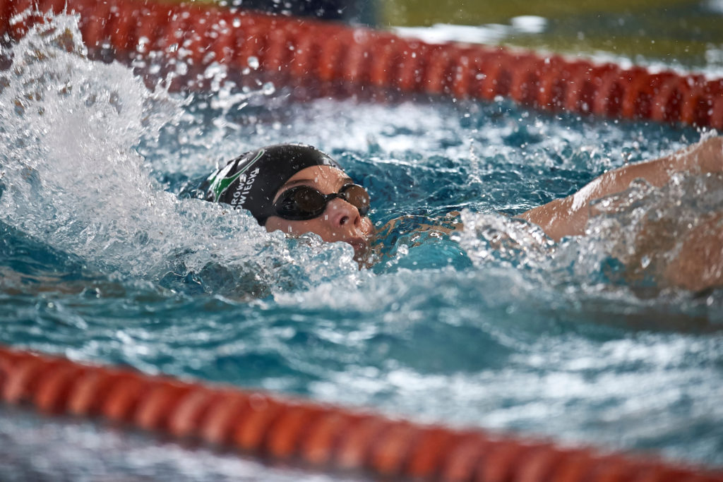 Ozarow Mazowiecki, Poland - 2016 December 08: Swimming Competition for the Cup of Mayor of Ozarow Mazowiecki at Municipal Sports and Recreation Hall on December 08, 2016 in Ozarow Mazowiecki, Poland. Adam Nurkiewicz declares that he has no rights to the image of people at the photographs of his authorship. Picture also available in RAW (NEF) or TIFF format on special request. Any editorial, commercial or promotional use requires written permission from the author of image. Mandatory credit: Photo by © Adam Nurkiewicz / Mediasport