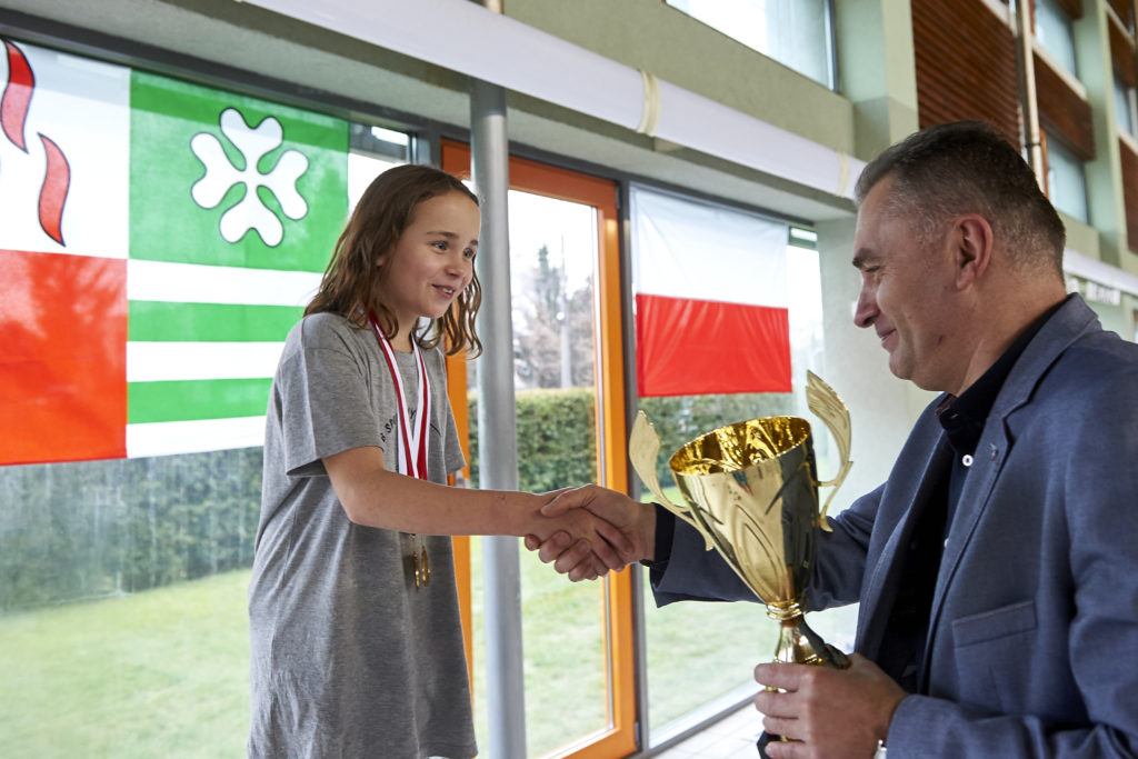 Ozarow Mazowiecki, Poland - 2016 December 08: Swimming Competition for the Cup of Mayor of Ozarow Mazowiecki at Municipal Sports and Recreation Hall on December 08, 2016 in Ozarow Mazowiecki, Poland. Adam Nurkiewicz declares that he has no rights to the image of people at the photographs of his authorship. Picture also available in RAW (NEF) or TIFF format on special request. Any editorial, commercial or promotional use requires written permission from the author of image. Mandatory credit: Photo by © Adam Nurkiewicz / Mediasport