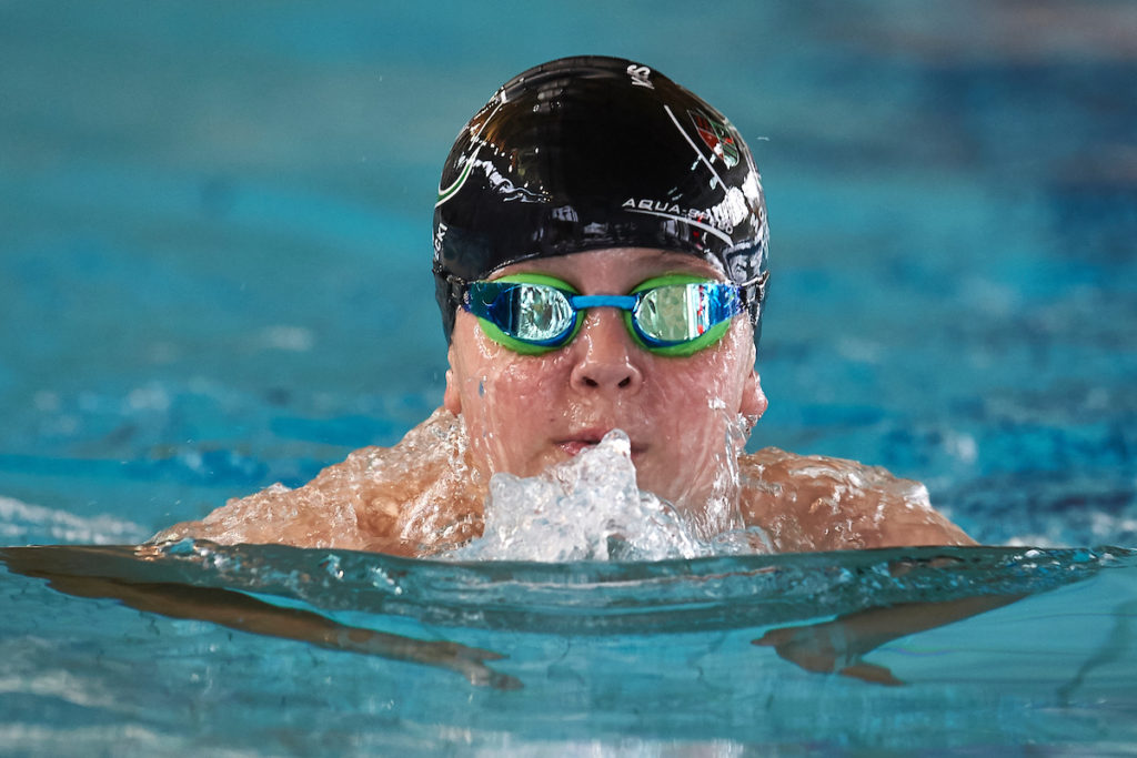 Ozarow Mazowiecki, Poland - 2016 December 08: Swimming Competition for the Cup of Mayor of Ozarow Mazowiecki at Municipal Sports and Recreation Hall on December 08, 2016 in Ozarow Mazowiecki, Poland. Adam Nurkiewicz declares that he has no rights to the image of people at the photographs of his authorship. Picture also available in RAW (NEF) or TIFF format on special request. Any editorial, commercial or promotional use requires written permission from the author of image. Mandatory credit: Photo by © Adam Nurkiewicz / Mediasport